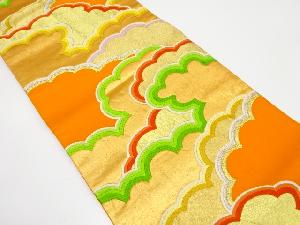 アンティーク 雲模様織り出し袋帯(着用可)